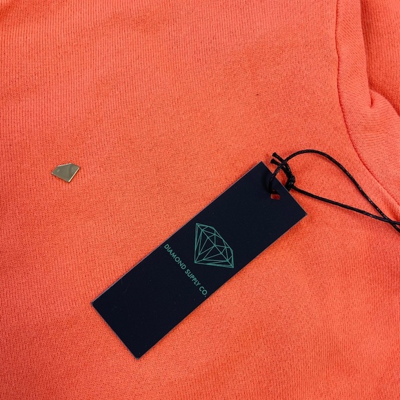 Diamond Supply Paviolion Terry Hoodie, Orange Size Women's Small - NWT - Picture 3 of 5